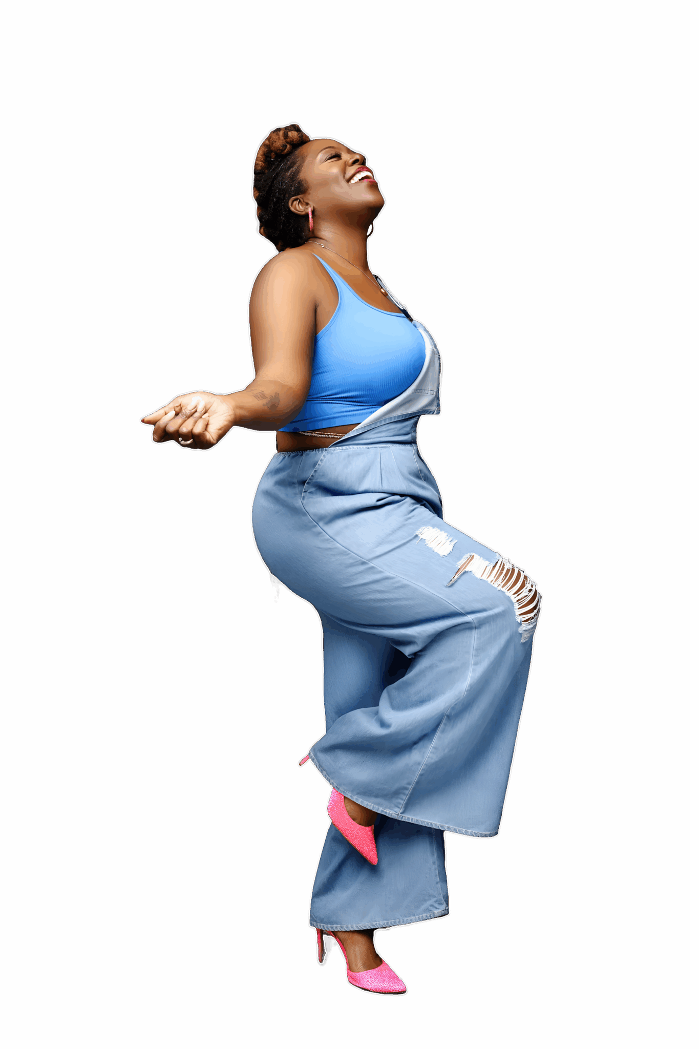 Empowerment coach Monique Curry speaking on stage during live event